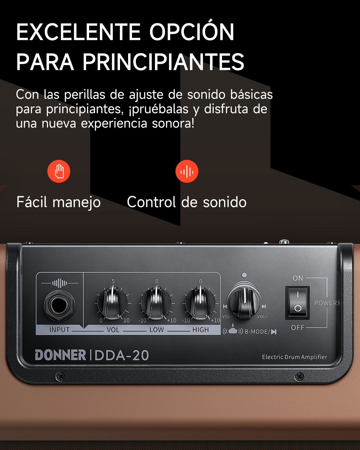 Donner DDA-20 Amplificador eléctrico para batería Marrón
