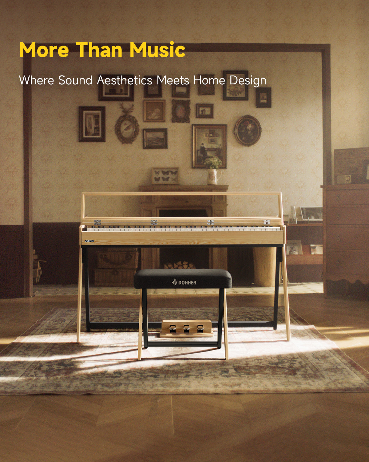 Donner OURA™ R300 Piano Digital Rústico Teclado Domestico