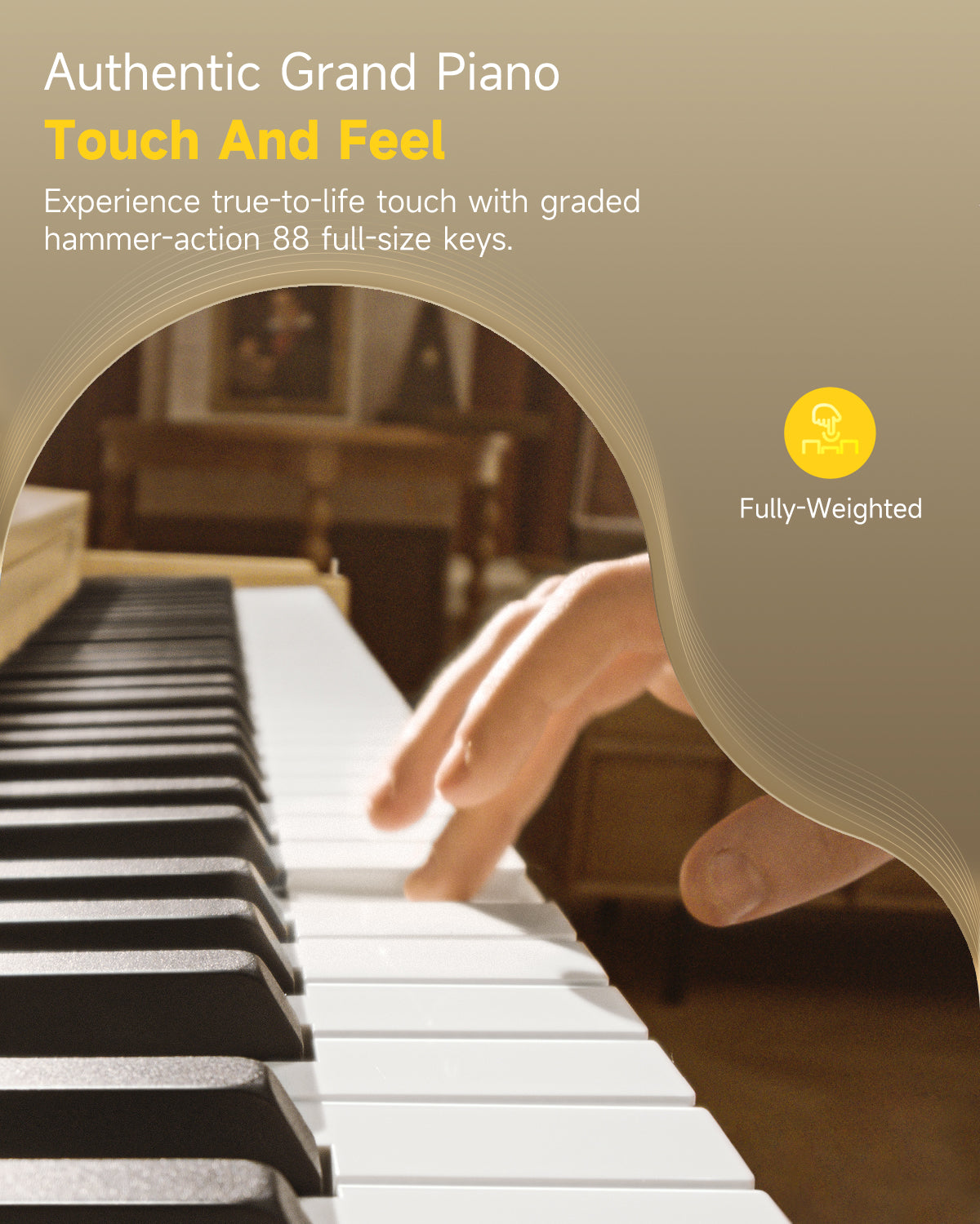 Donner OURA™ R300 Piano Digital Rústico Teclado Domestico