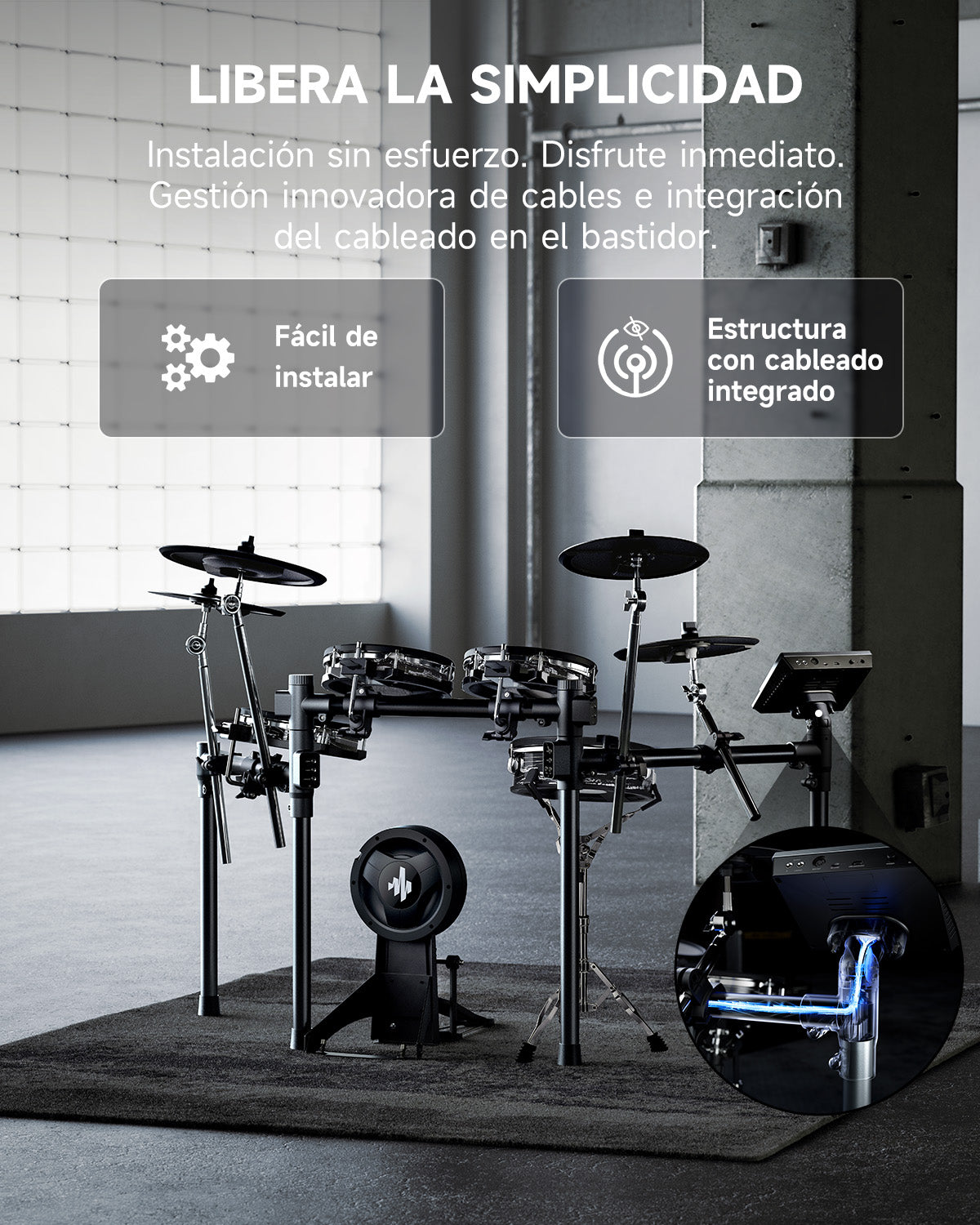 Donner BEAT MAX Batería electrónica de 5 tambores y 4 platillos