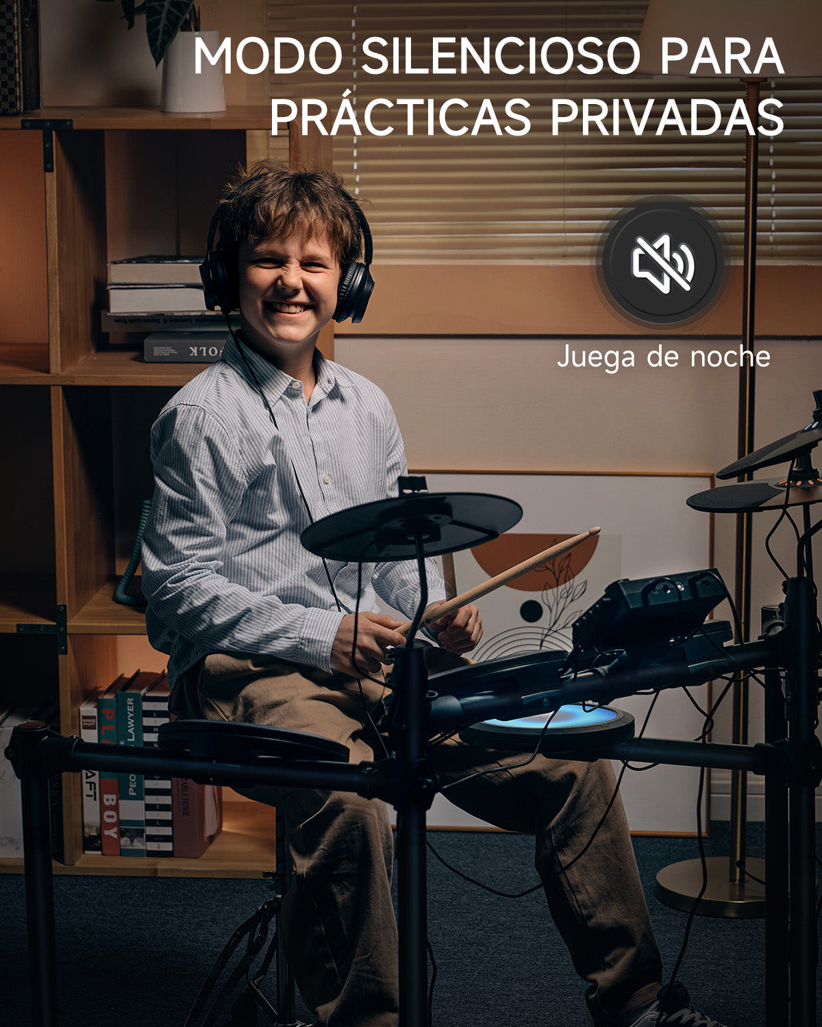 Donner DED-70L Batería Electrónica con luces LED