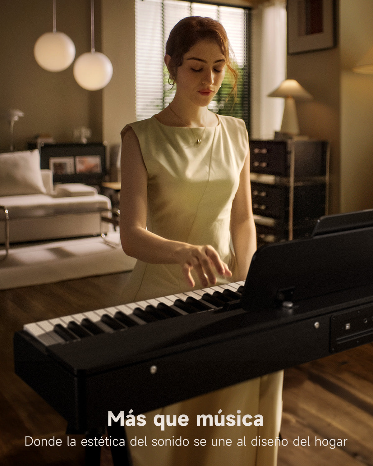 Donner OURA™ S100 Piano digital doméstico de 88 teclas Color roble veteado negro-Negro##