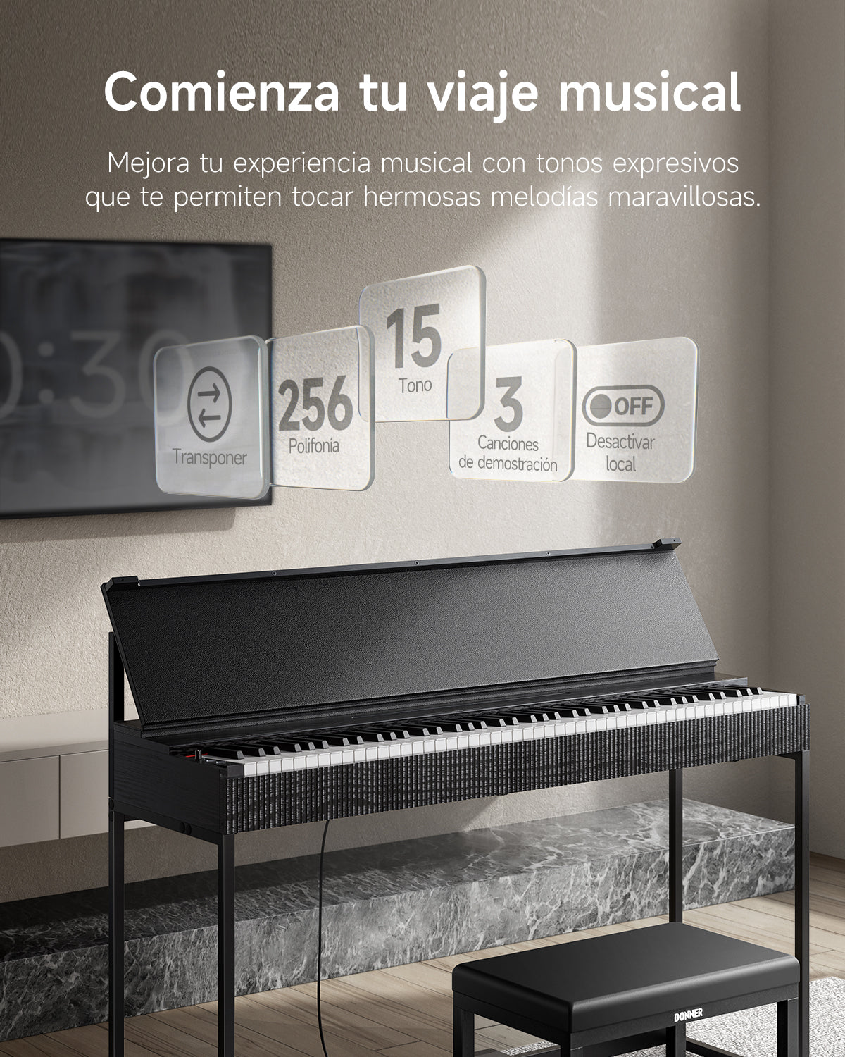 Donner OURA™ S300 Piano Digital Elegante