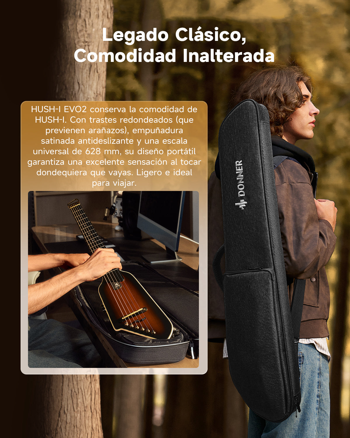 HUSH I Evo2 Guitarra-Color del atardecer##