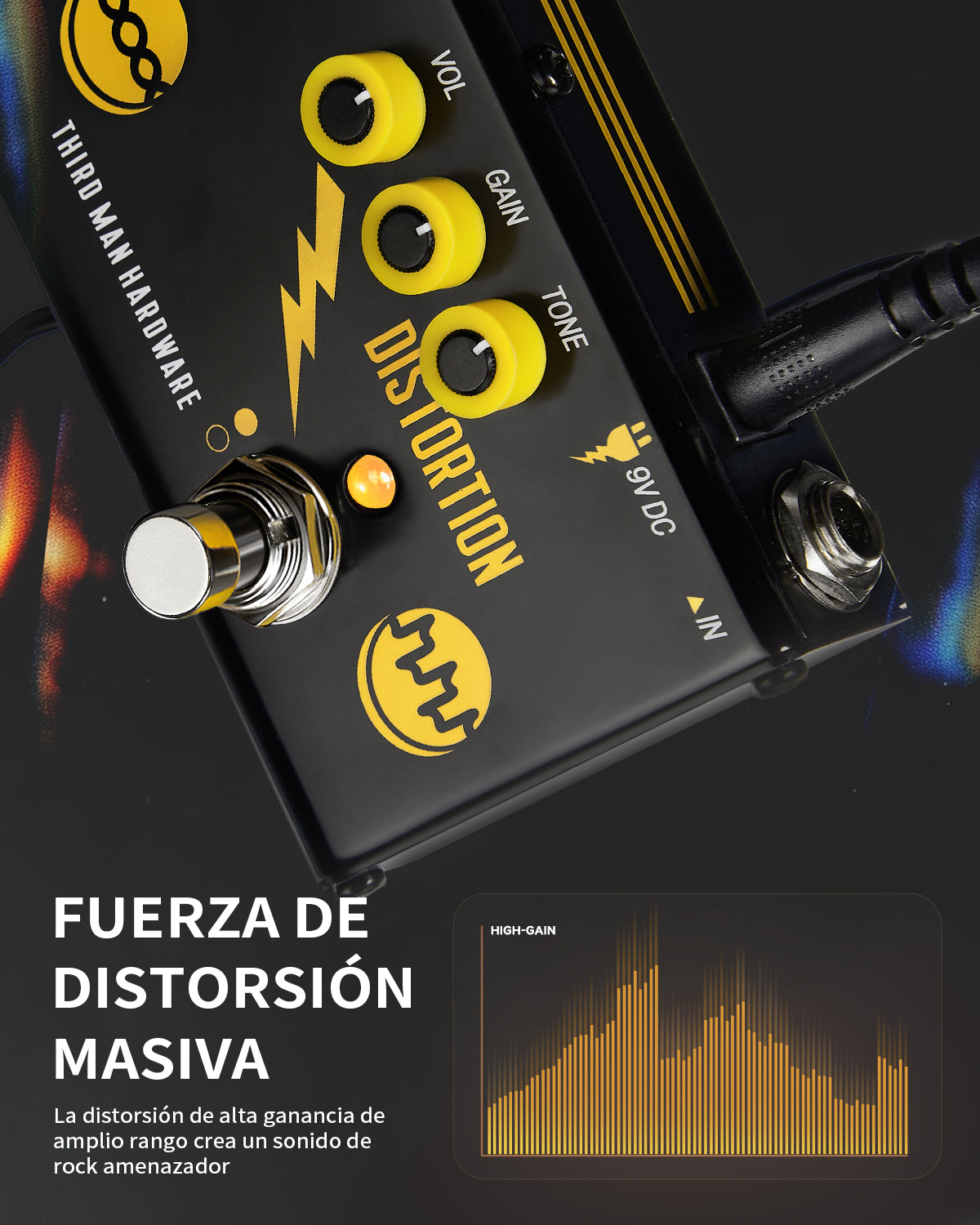 Donner Triple Threat Pedal de efectos para guitarra - Negro Clásico