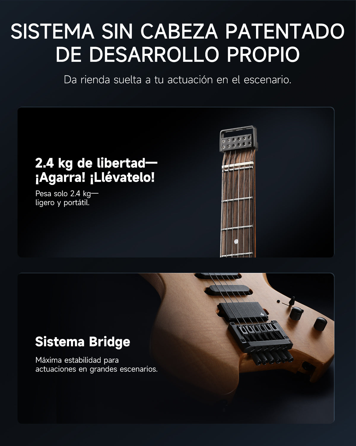 Donner NHL-500 Guitarra eléctrica sin pala-Naturaleza##