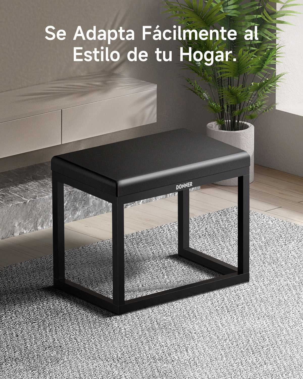 Donner DKB-200 Bancito de piano estilo hogar resistente a la corrosión de metal