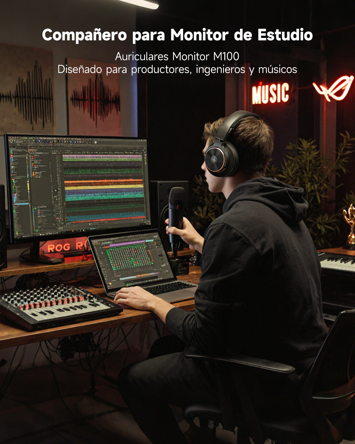 Donner M100 Auriculares de Monitor de Estudio