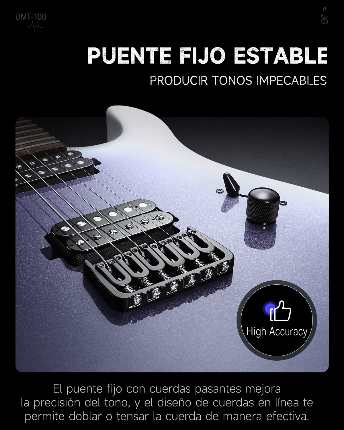 DONNER DMT-100 Guitarra Eléctrica de Cuerpo Sólido, Acabado Mate, 39 Pulgadas, Kit para Principiantes de Guitarra Eléctrica de Metal
