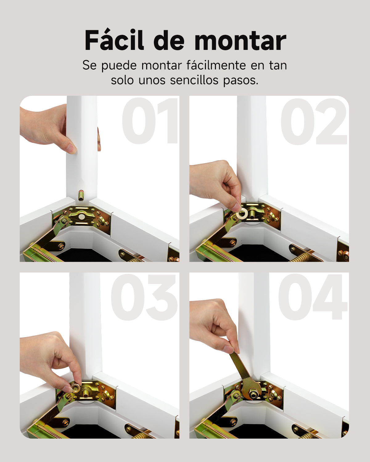 Donner Banqueta de altura regulable para piano blanco mate