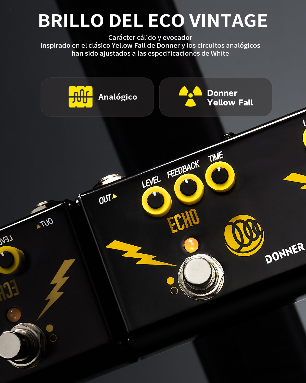 Donner Triple Threat Pedal de efectos para guitarra - Negro Clásico