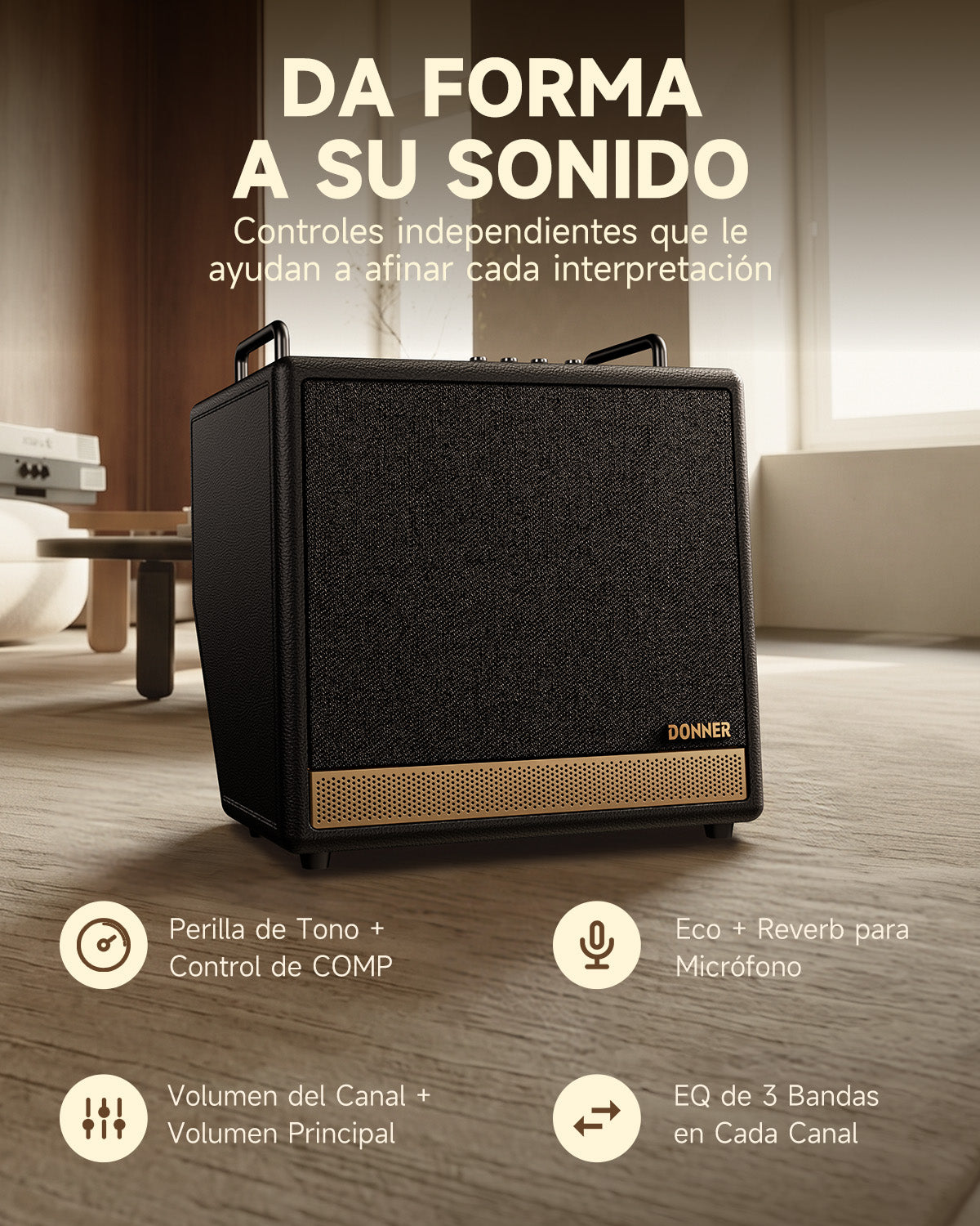 DONNER DKA-50 Amplificador de teclado de 50W