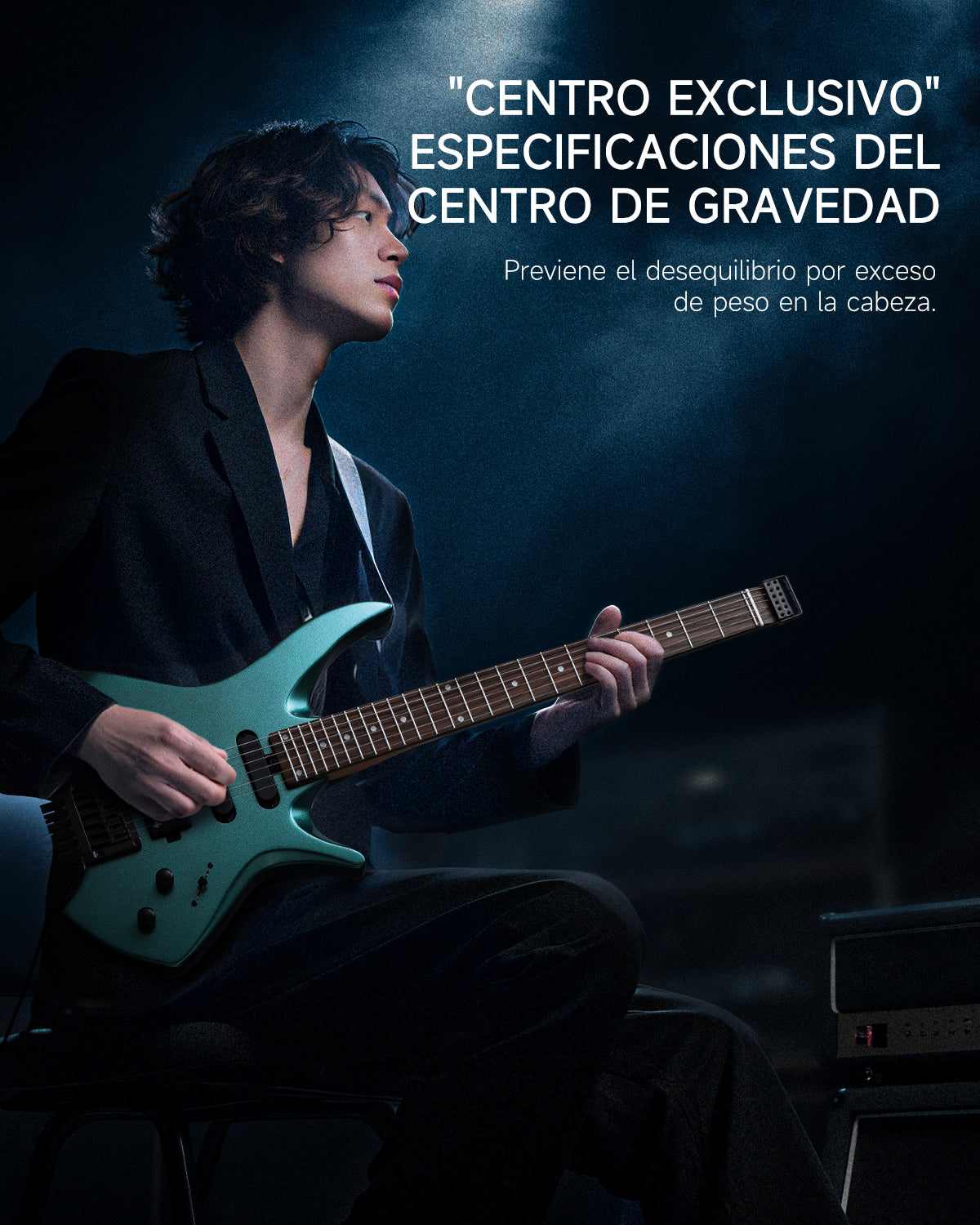 Donner HLX-500 Guitarra eléctrica sin pala-Verde##