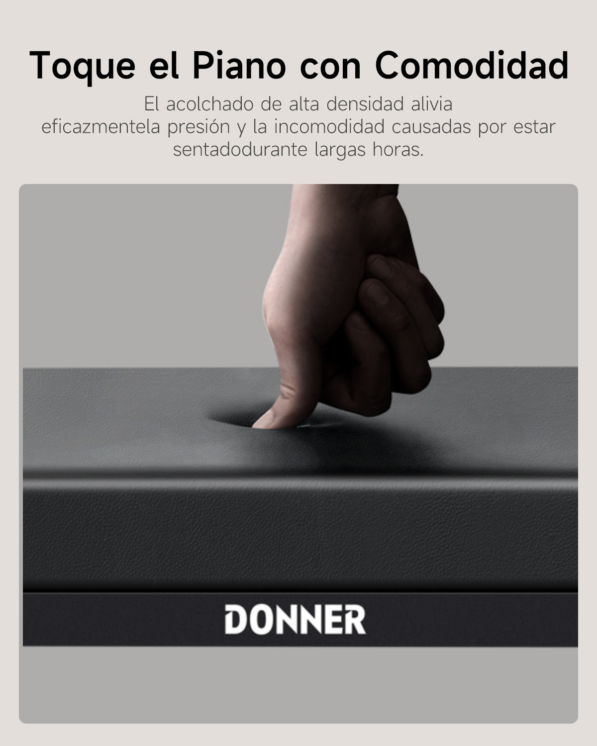 Donner DKB-200 Bancito de piano estilo hogar resistente a la corrosión de metal