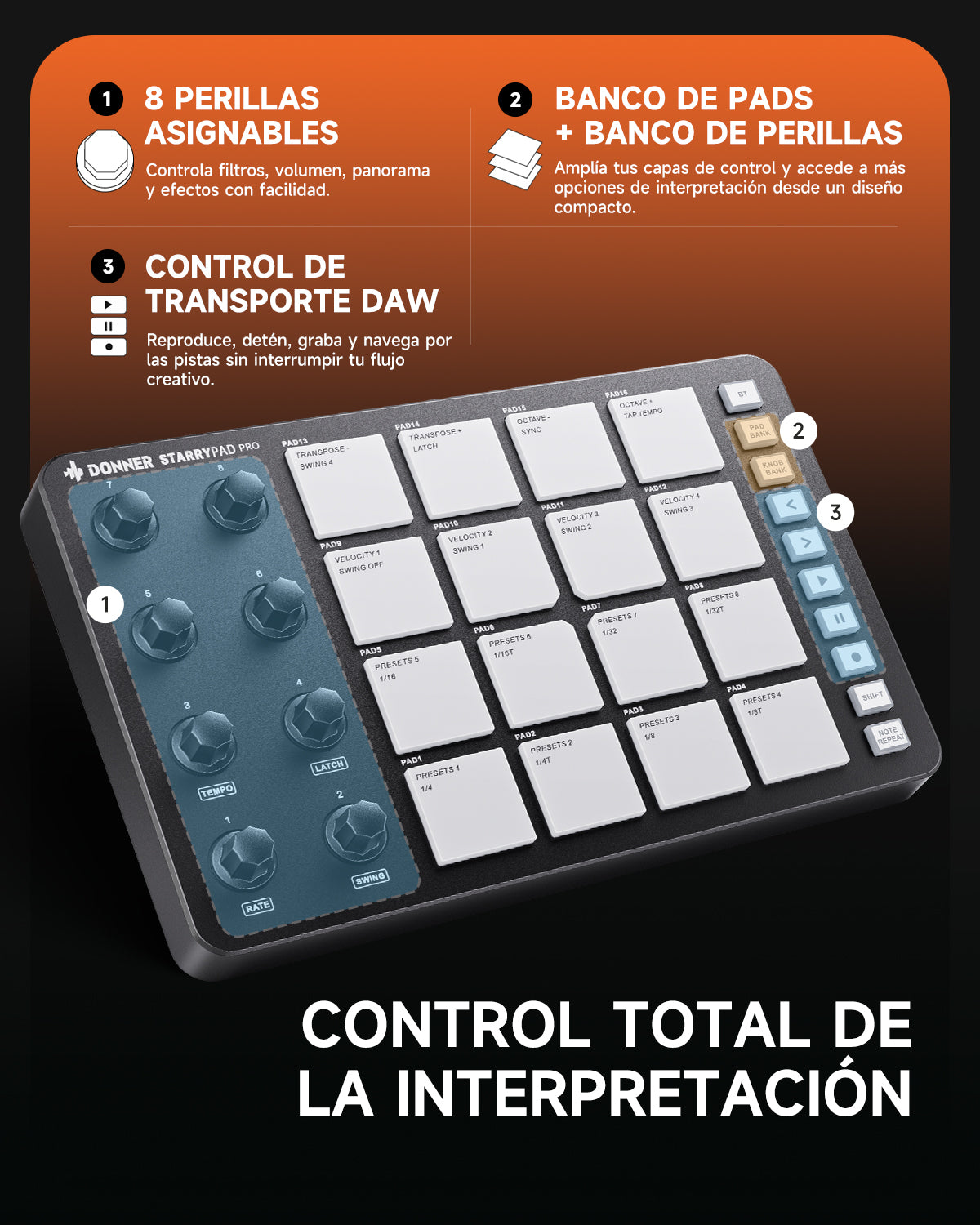Donner STARRYPAD PRO Controlador MIDI
