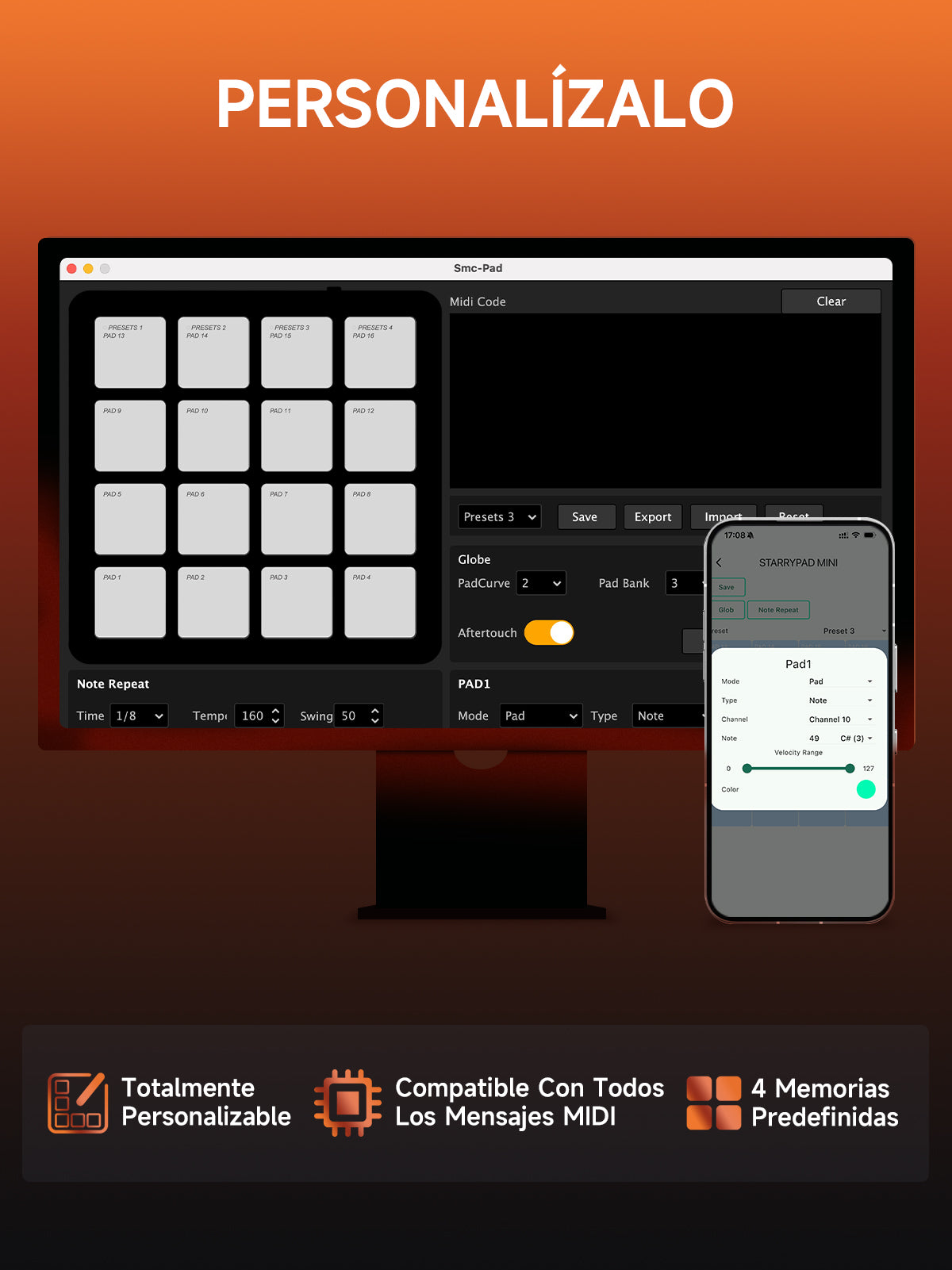 Donner Starrypad Controlador MIDI Mini