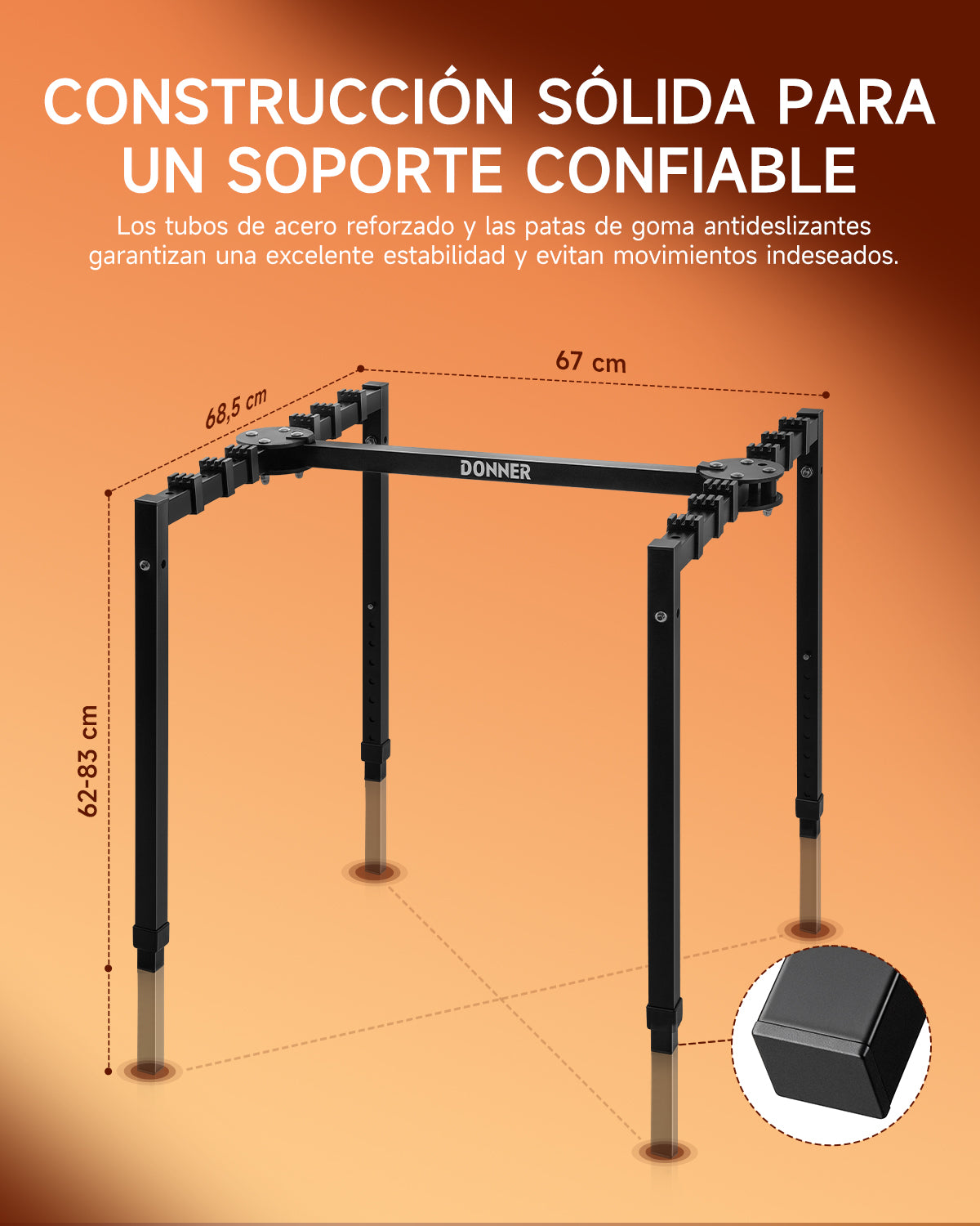 Donner DKS-200 Soporte de teclado resistente Negro