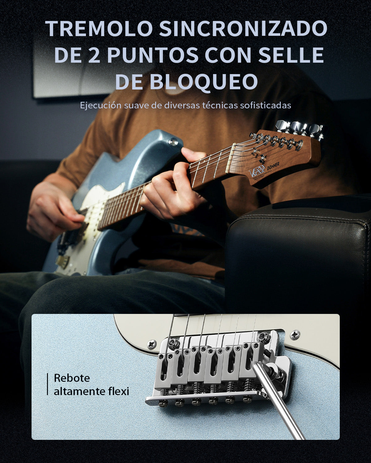 Donner DST-550 Guitarras Eléctricas Azul Metalizado