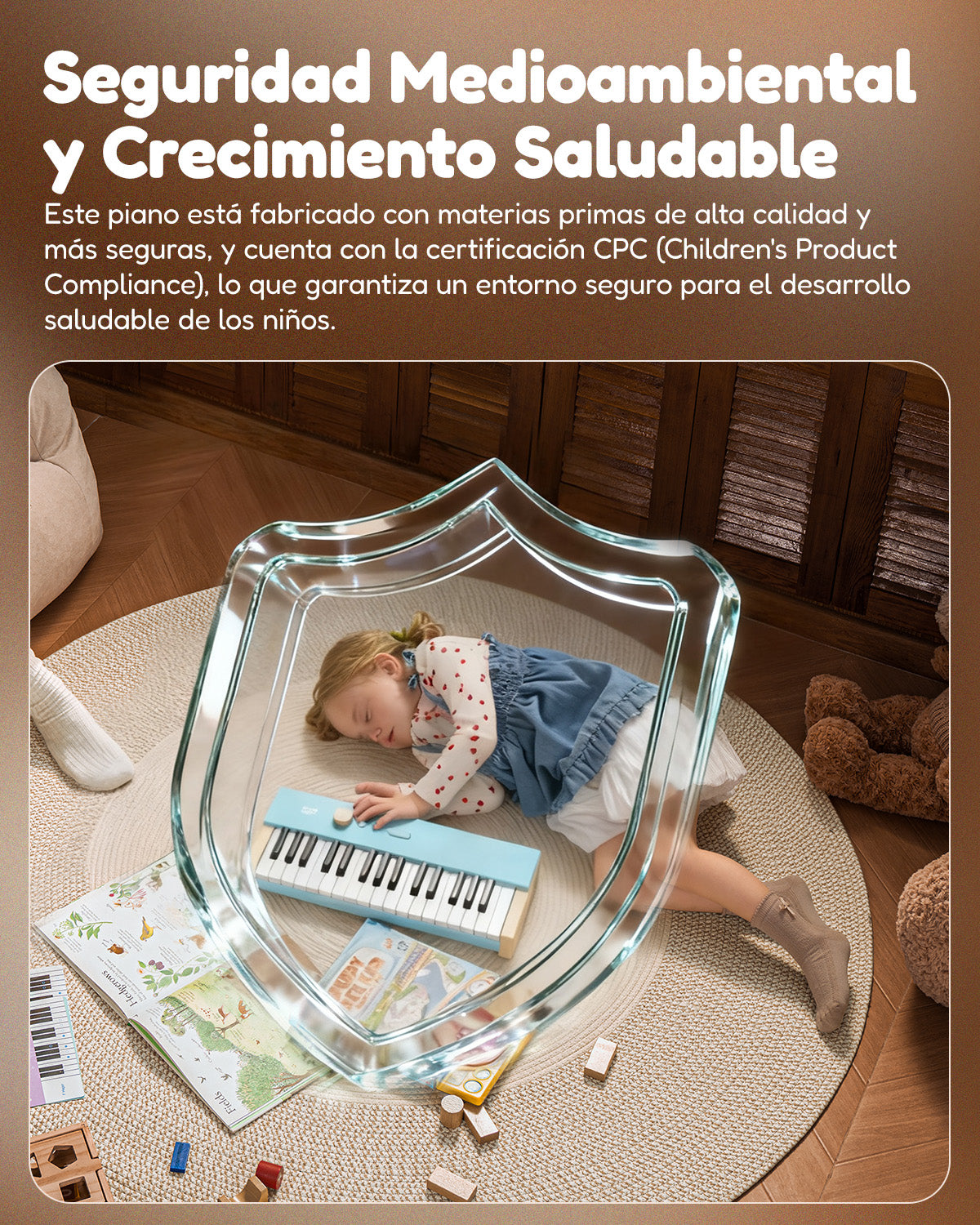 Eastar KIDO V-10 Teclado Electrónico Para Niños 32 Teclas-Azul##