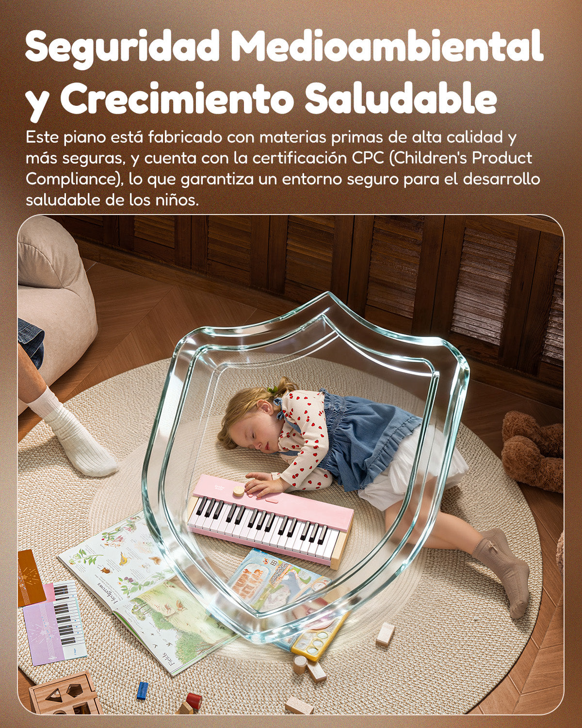 Eastar KIDO V-10 Teclado Electrónico Para Niños 32 Teclas-Rosa##