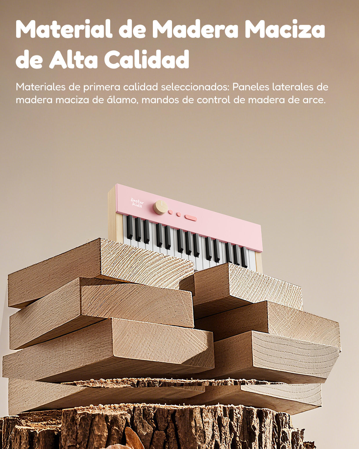 Eastar KIDO V-10 Teclado Electrónico Para Niños 32 Teclas-Rosa##