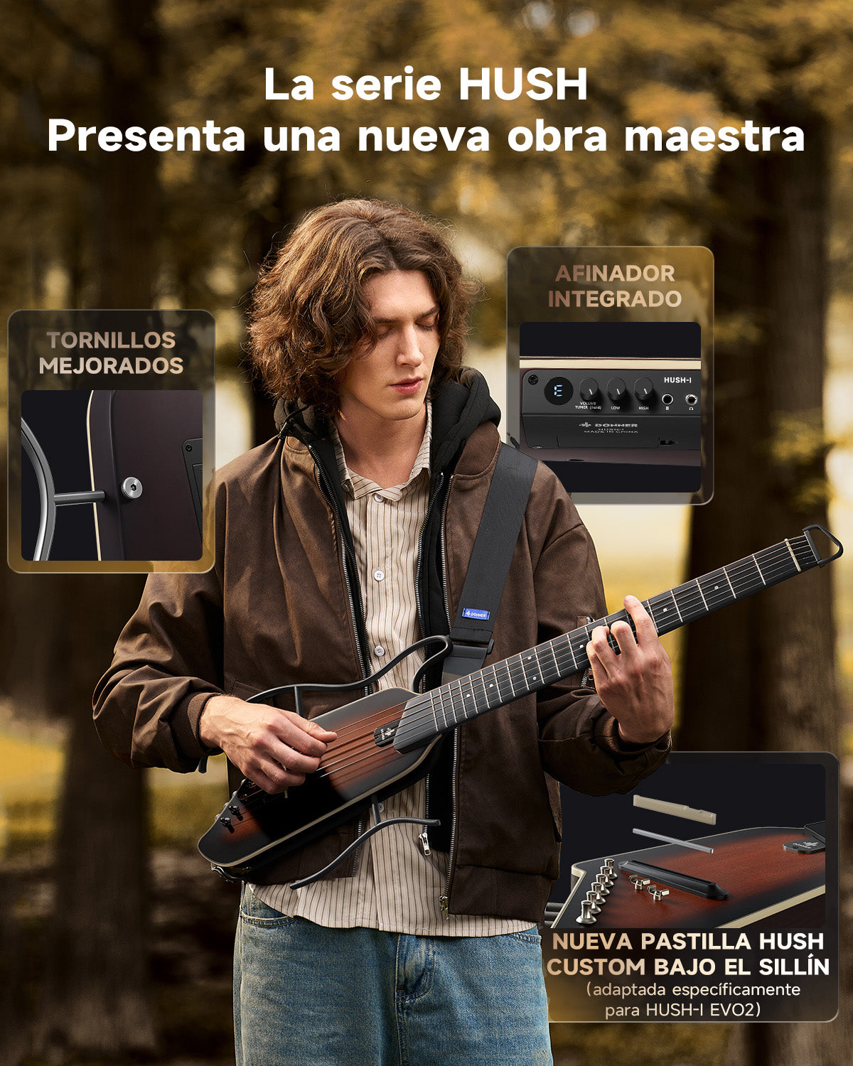 HUSH I Evo2 Guitarra-Color del atardecer##