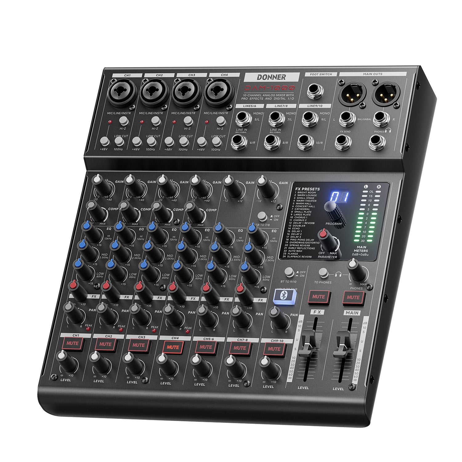 DONNER DAM1000 Mezclador de audio