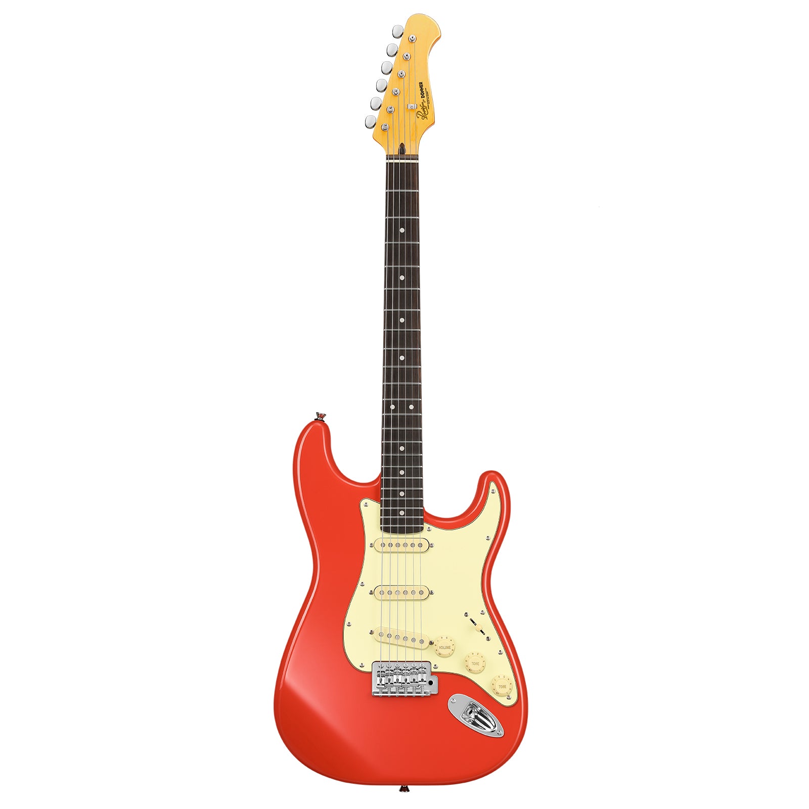 Donner DST-600 Guitarra Eléctrica Configuración SSS estilo vintage Rojo
