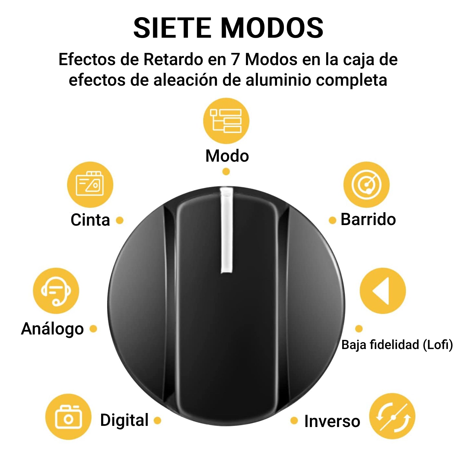 Donner Pedal de retardo digital de 7 modos Pedal de guitarra multiefectos Echo Square donner music mexico