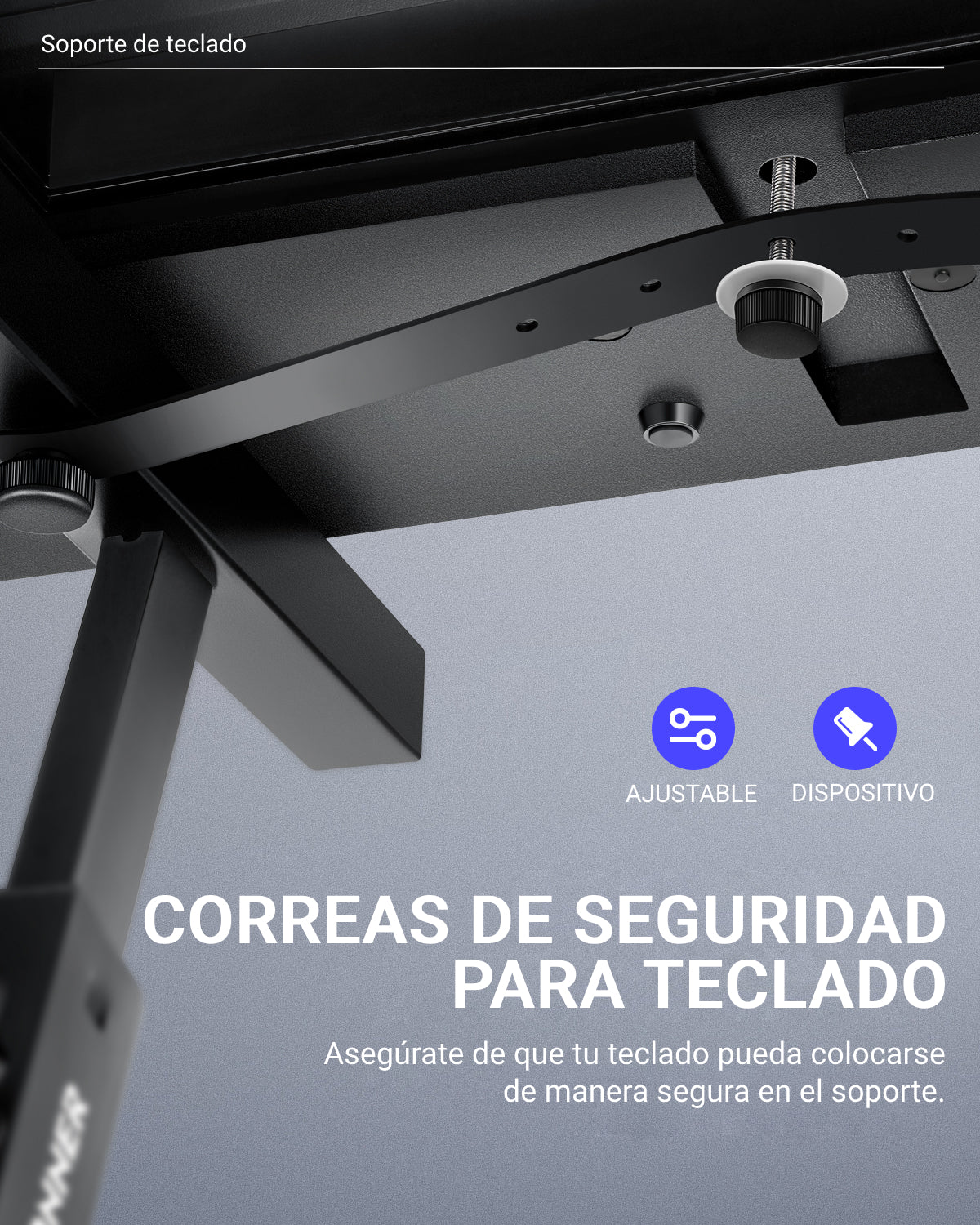 Donner Z-style Soporte de teclado de piano de alta resistencia ajustable y portátil/apto para teclados eléctricos de 54/61/88 teclas Pianos digitales