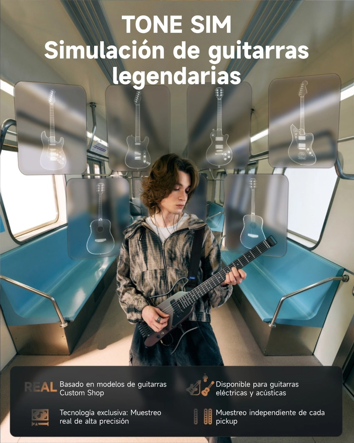 Donner HUSH™ X PRO Guitarra Eléctrica-Brillo Medianoche##