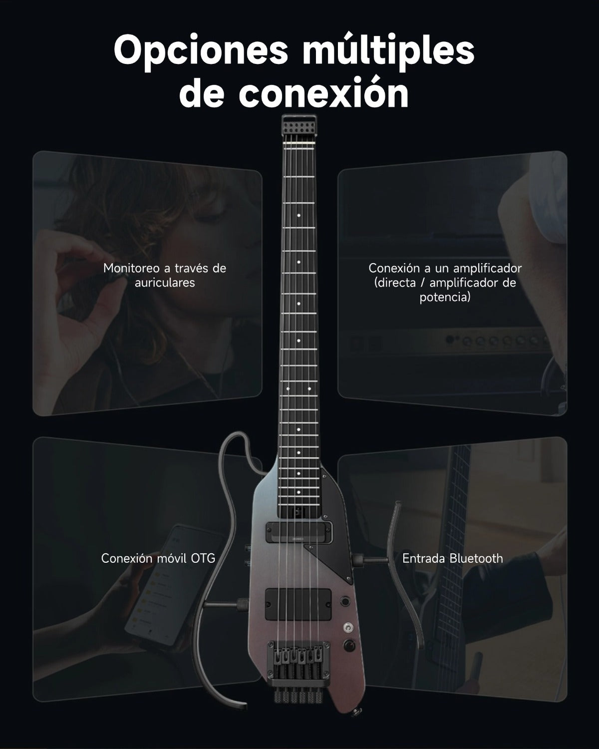 Donner HUSH™ X PRO Guitarra Eléctrica-Brillo Medianoche##