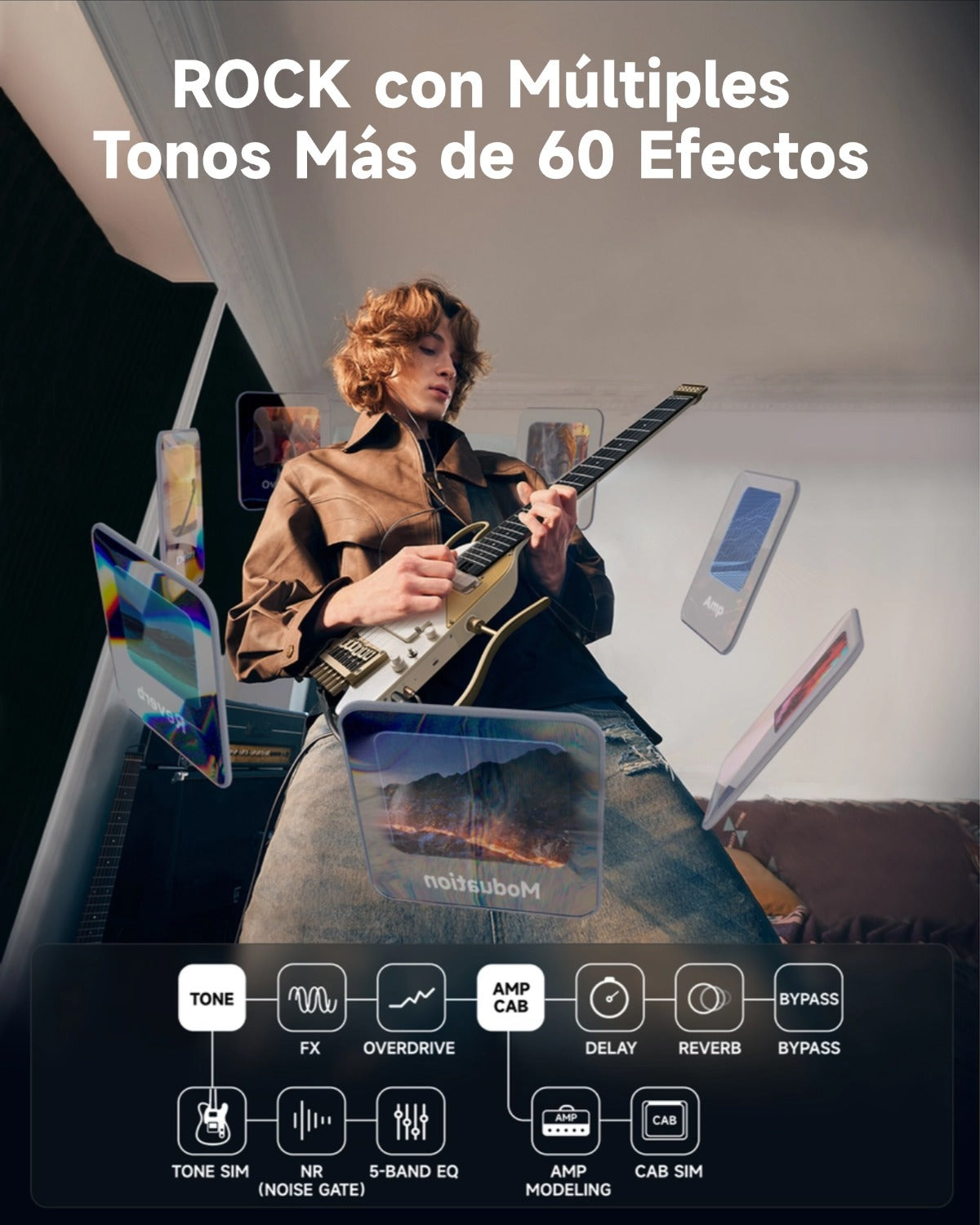 Donner HUSH™ X PRO Guitarra Eléctrica-Blanco Lujo##