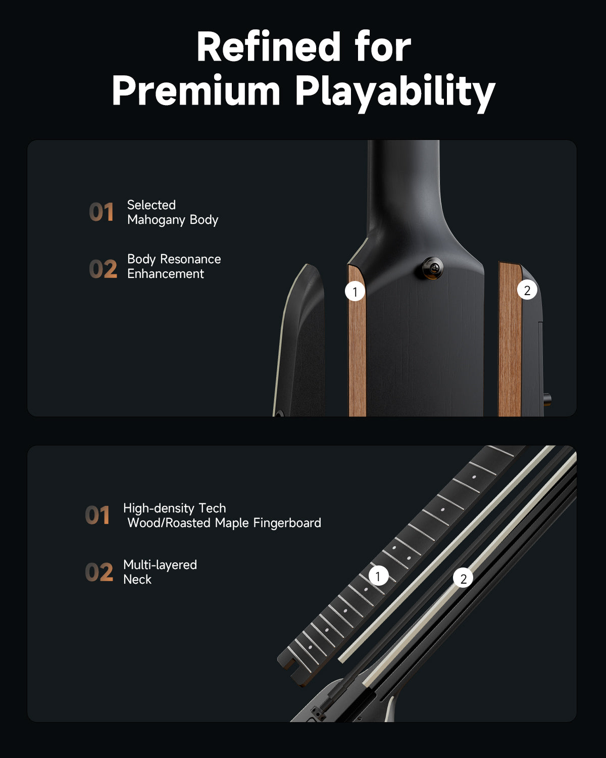 Donner HUSH-X PRO Guitarra Eléctrica