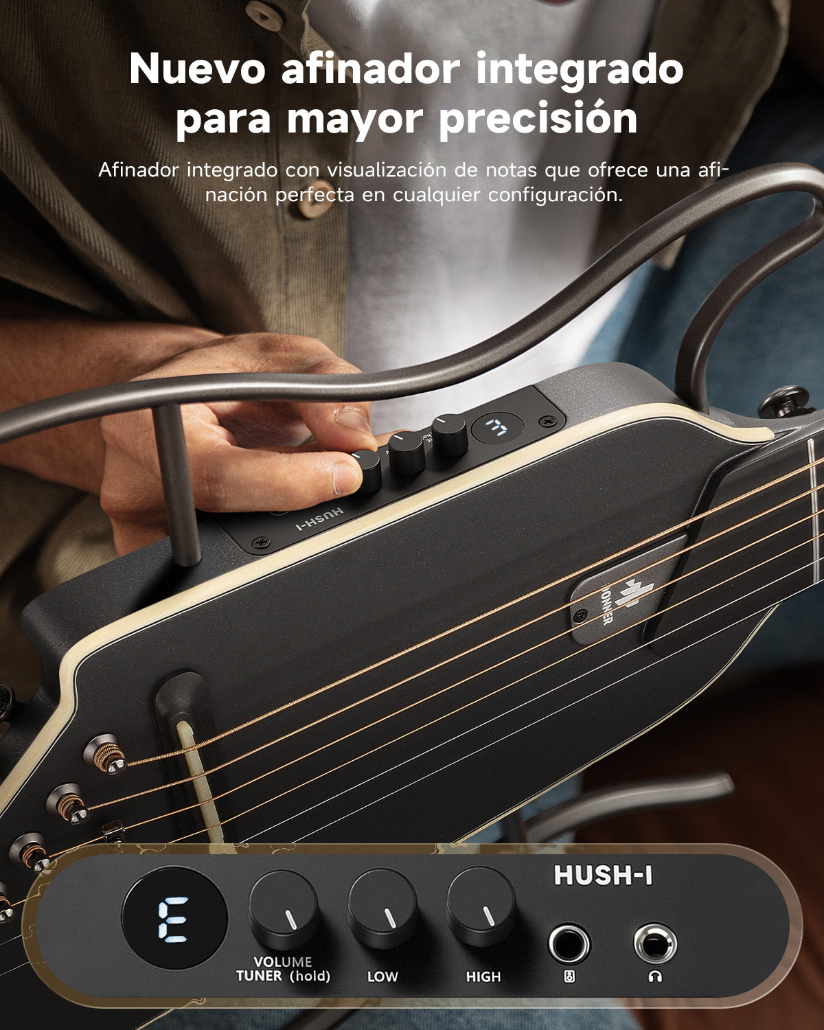 HUSH I Evo2 Guitarra-Negro##