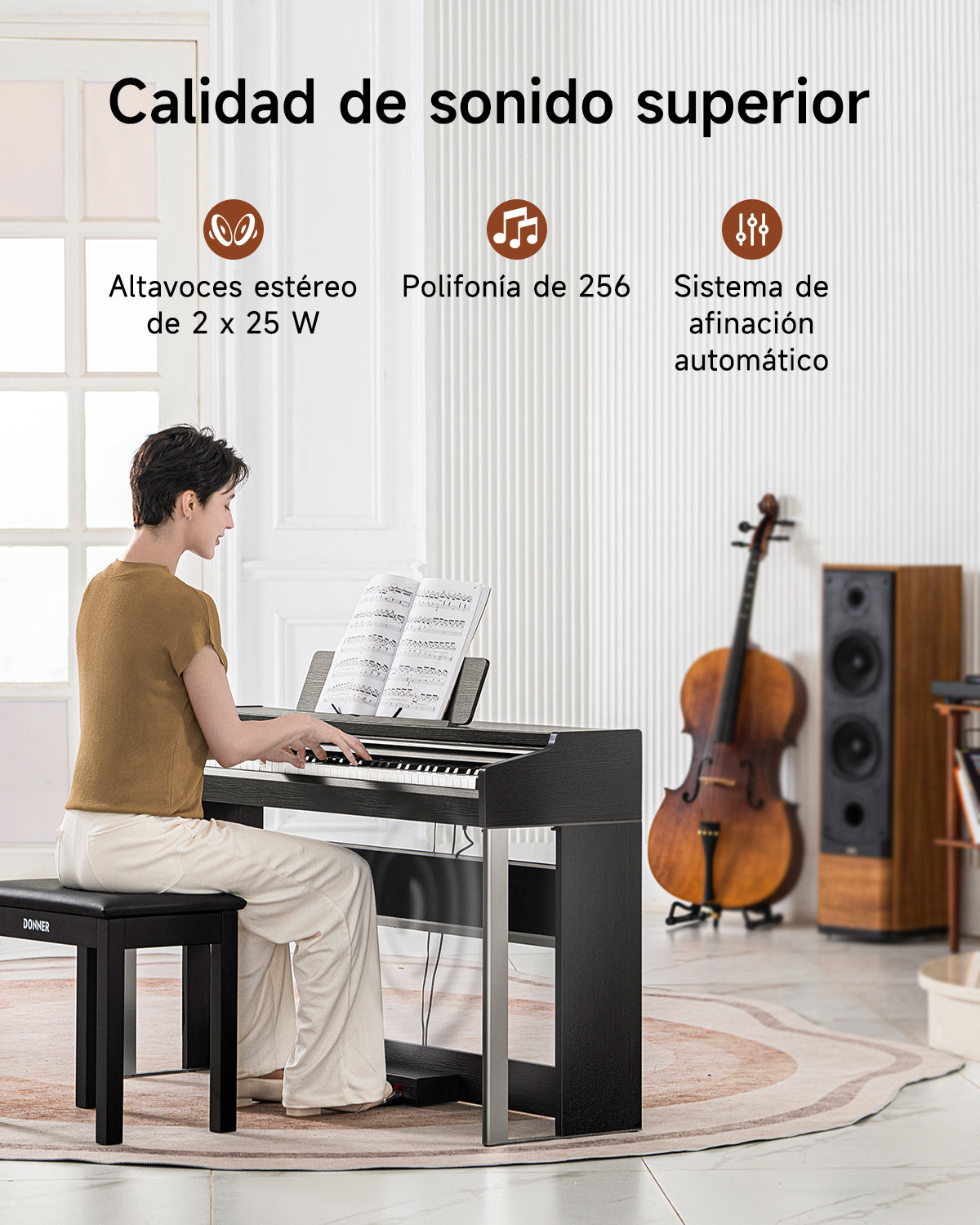 Donner DDP-200 PRO Piano Digital Ponderado de 88 Teclas