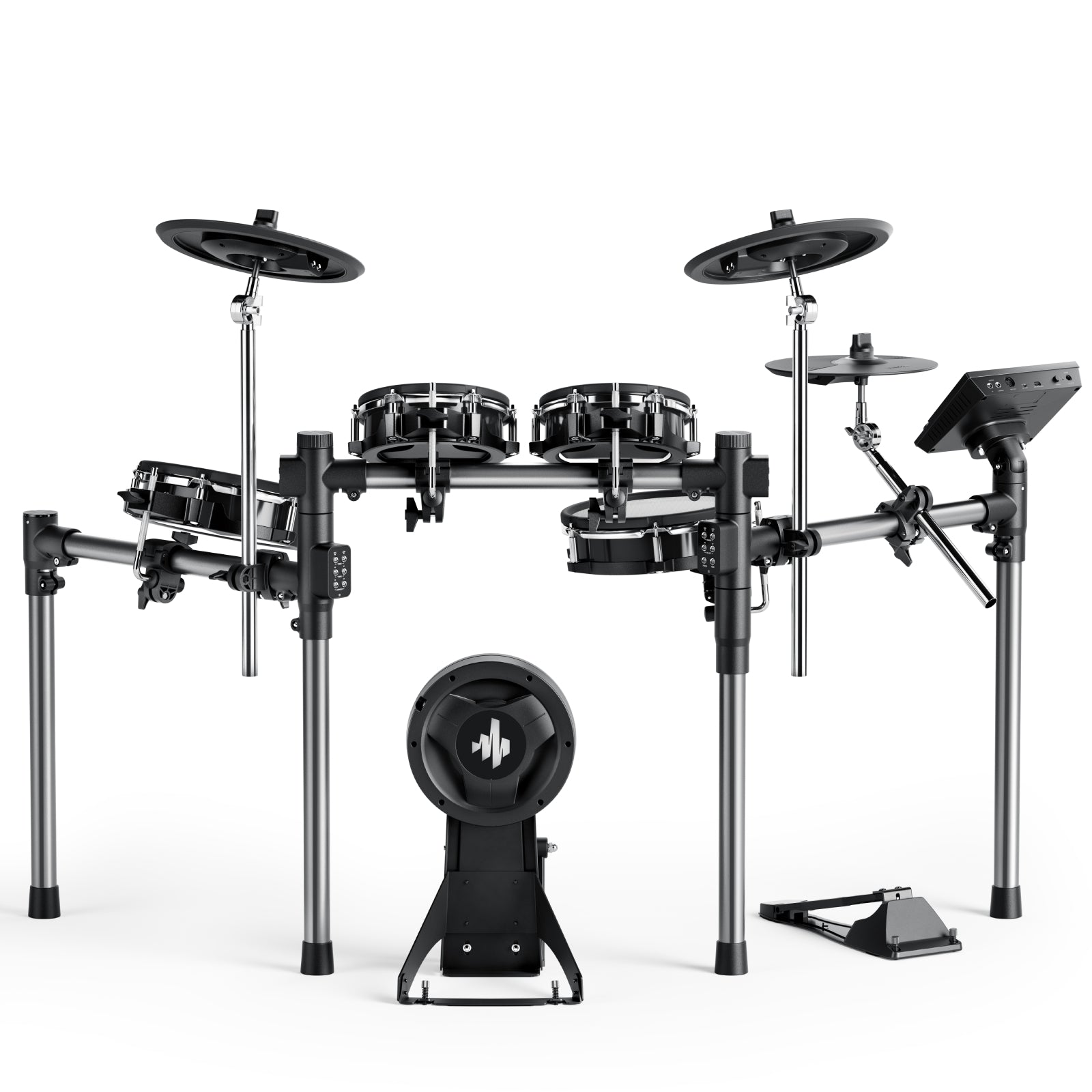 Donner Backbeat Tambor eléctrico inteligente, 5 tambores y 3 platillos y Se pueden cambiar los colores de las luces
