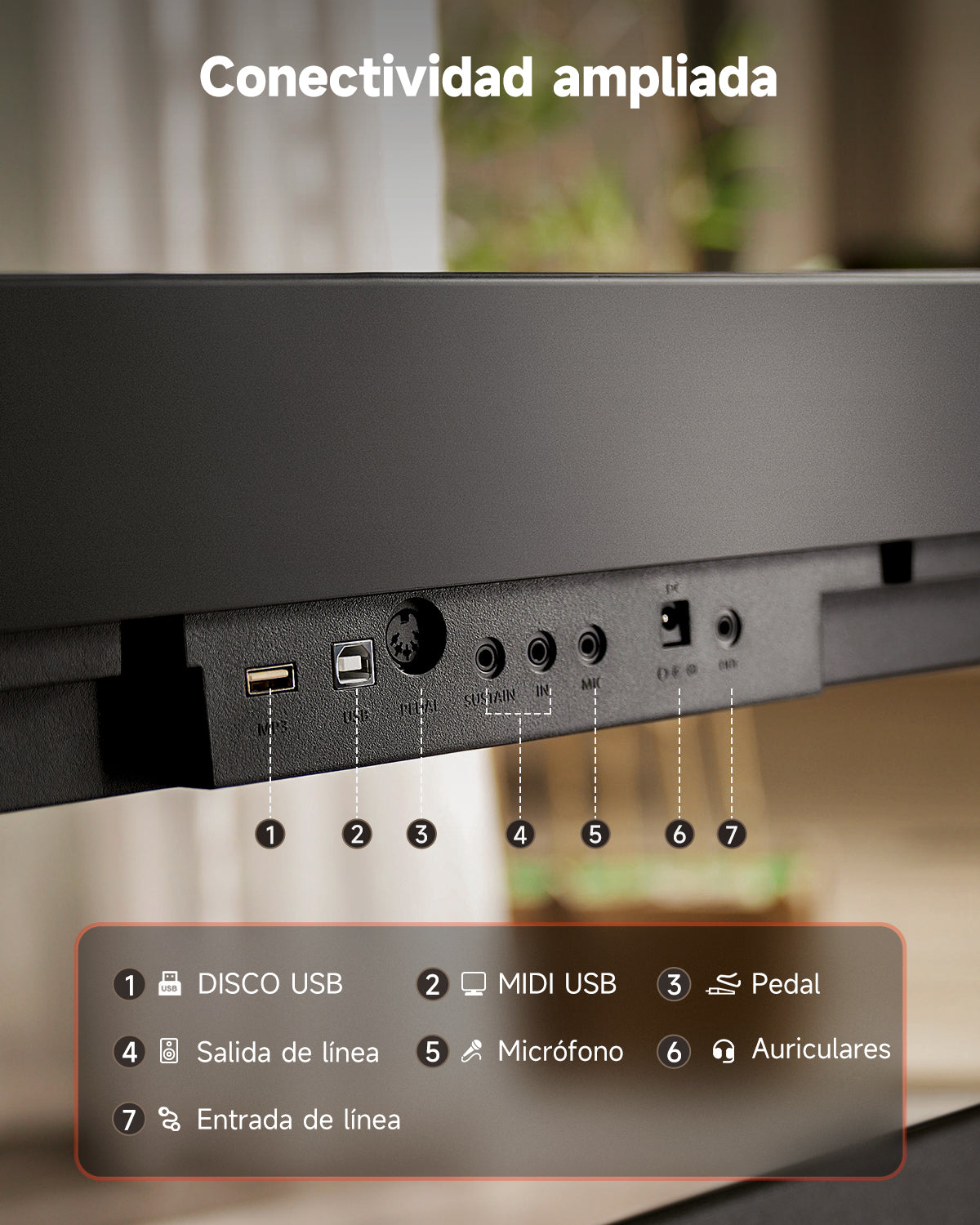 DONNER DEP-16 Piano Digital Portátil de 88 Teclas de Tamaño Completo con Pesado, Pedal de Sostenido y Fuente de Alimentación
