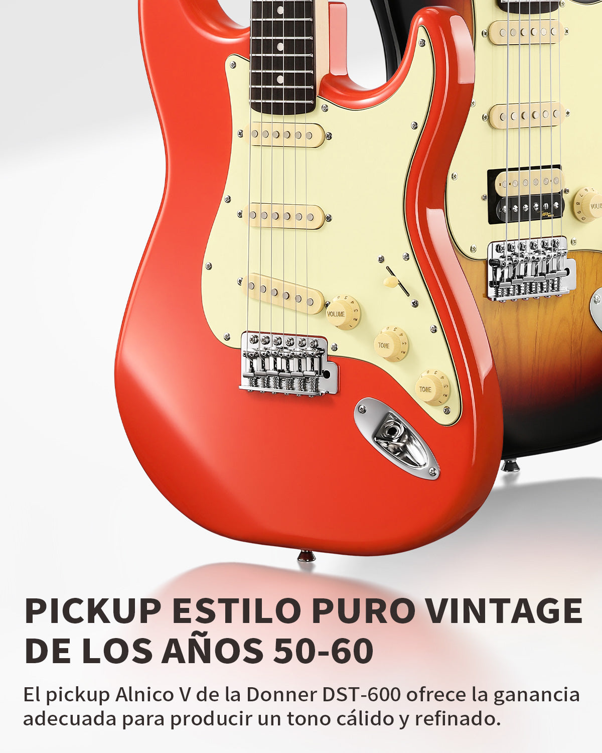 Donner DST-600 Guitarra Eléctrica Configuración SSS estilo vintage