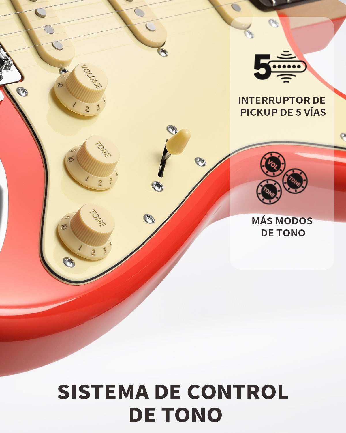 Donner DST-600 Guitarra Eléctrica Configuración SSS estilo vintage