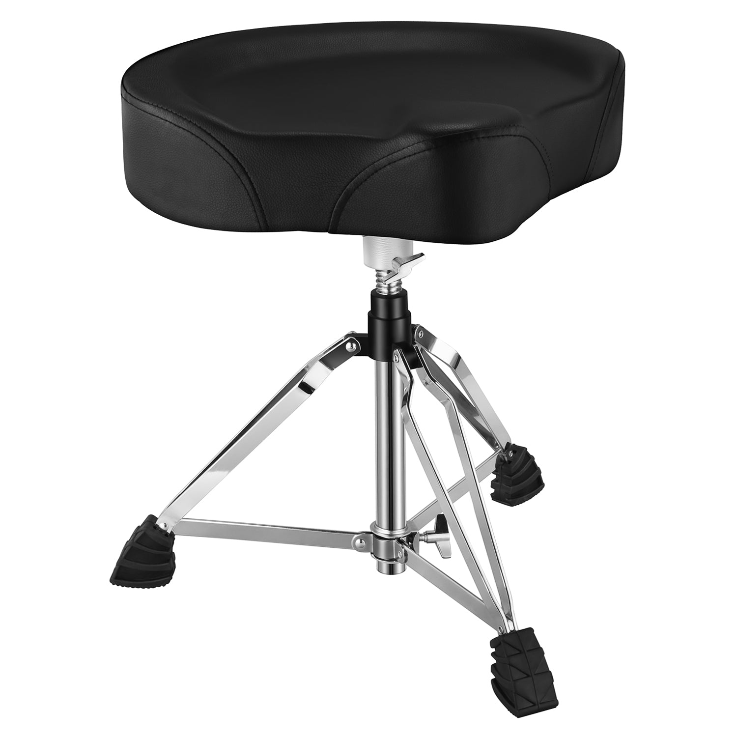 Trono de tambor ajustable Donner, taburete acolchado estilo motocicleta silla de tambor para espectáculo de música