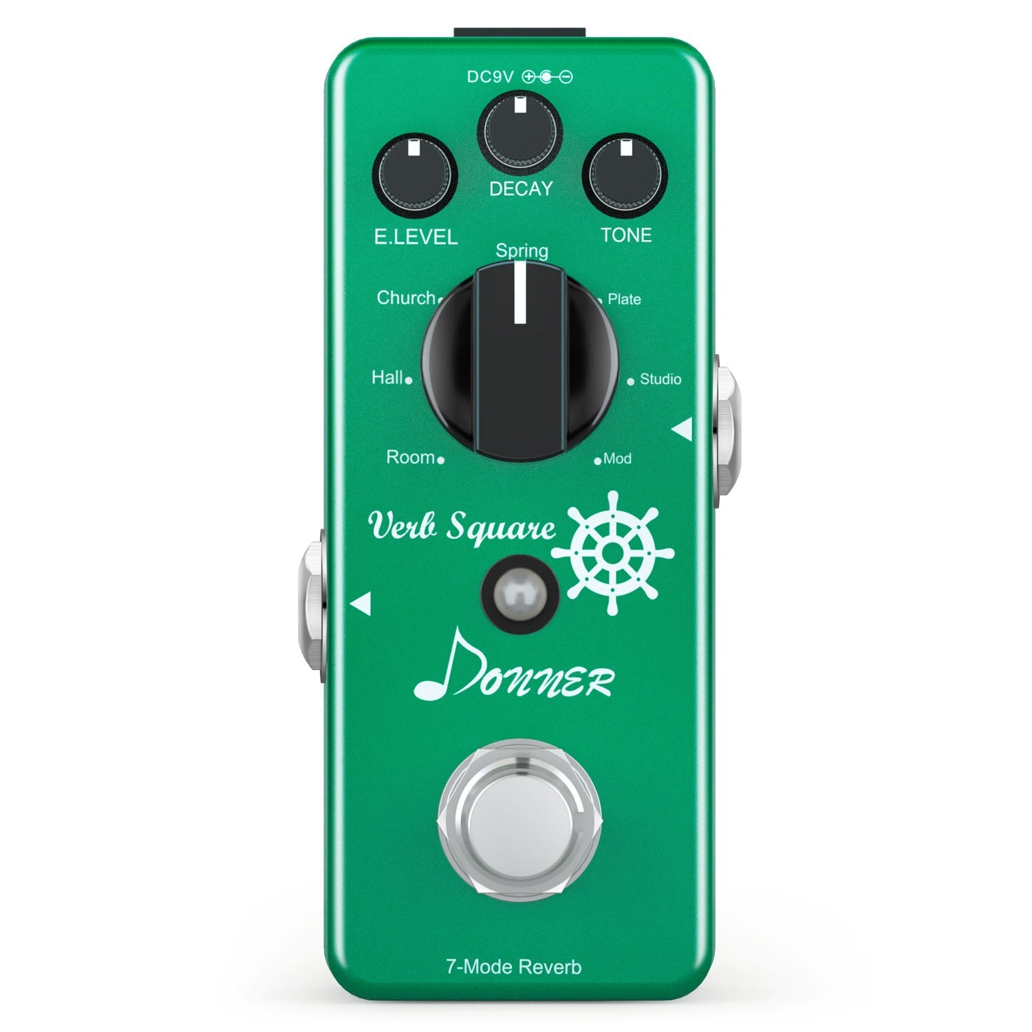 Donner Pedal de guitarra Verb Square Reverb Efectos digitales de 7 modos con True Bypass donner music mexico