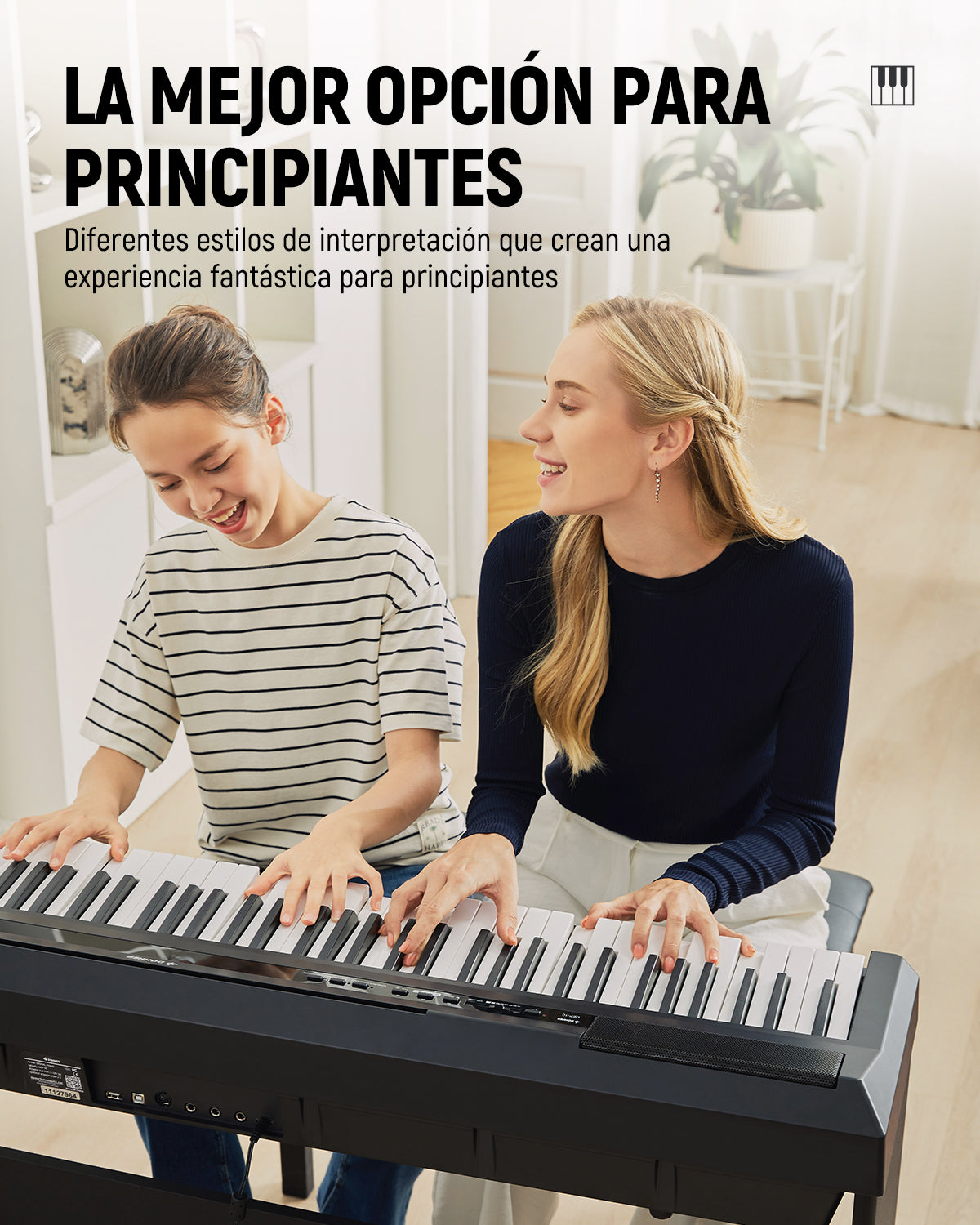 Donner DEP-10 Piano Digital Portátil de 88 Teclas Semipesadas con Stand