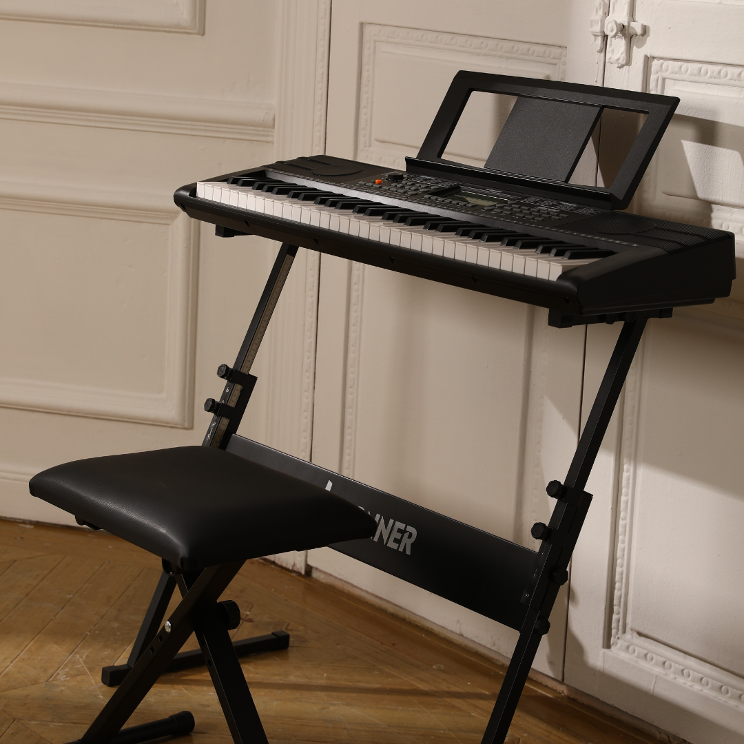 Donner DEK-610 Kit de teclado electrónico de tamaño completo de 61 teclas con banco/soporte/micrófono donner music mexico