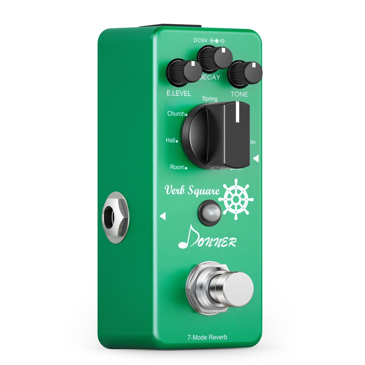 Donner Pedal de guitarra Verb Square Reverb Efectos digitales de 7 modos con True Bypass donner music mexico