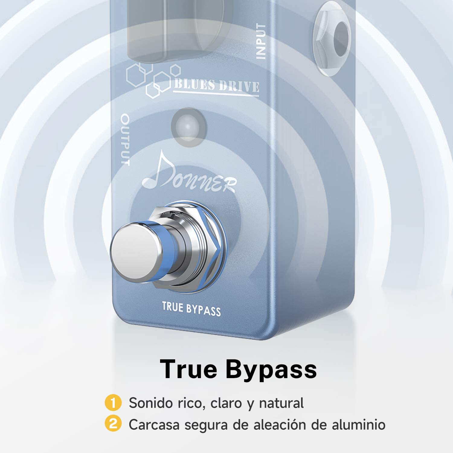 Donner Pedal de Overdrive con switch de 2 Tonos donner music mexico