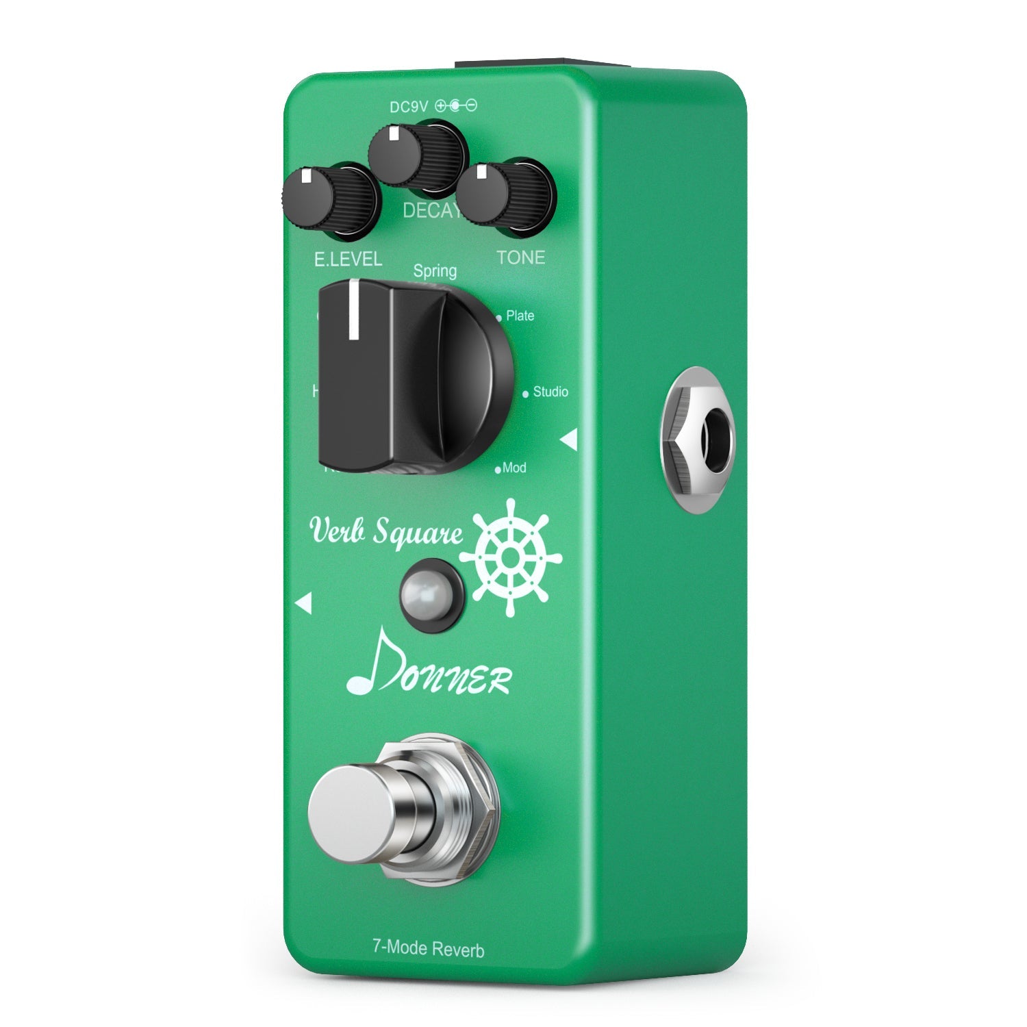 Donner Pedal de guitarra Verb Square Reverb Efectos digitales de 7 modos con True Bypass donner music mexico