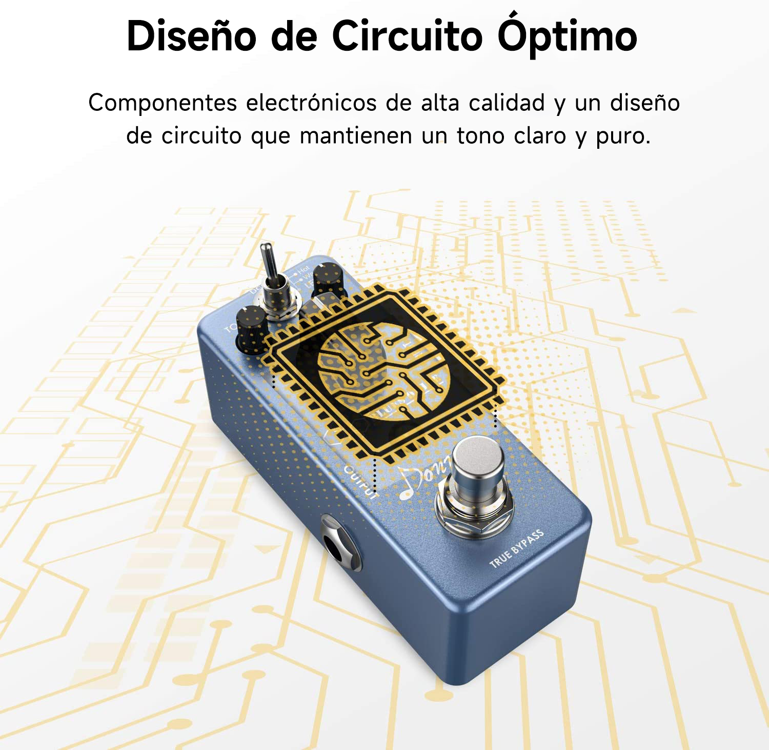 Donner Pedal de Overdrive con switch de 2 Tonos donner music mexico