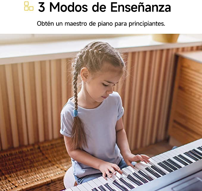 Donner DEK-610 Kit de teclado electrónico de tamaño completo de 61 teclas con banco/soporte/micrófono donner music mexico