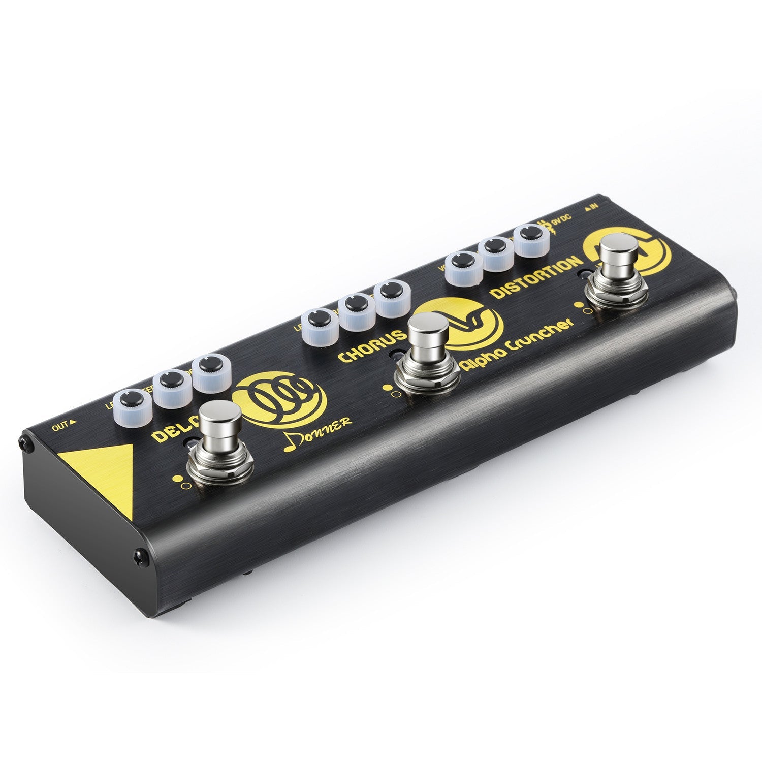 Donner Multi Guitar Effect Pedal Alpha Cruncher with Delay Chorus Distortion Effects with Adapter - Donnerdeal